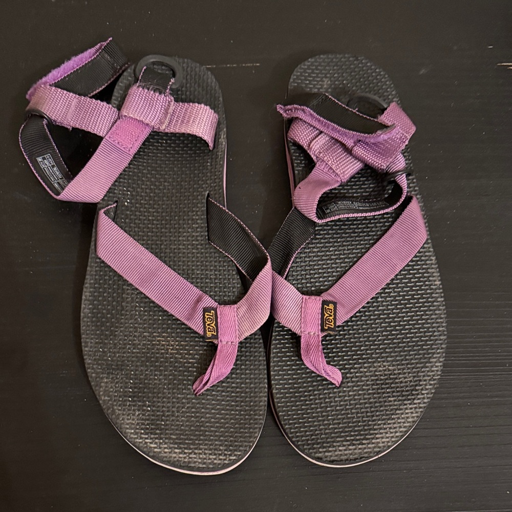 Teva Black and Purple Strappy Sandals